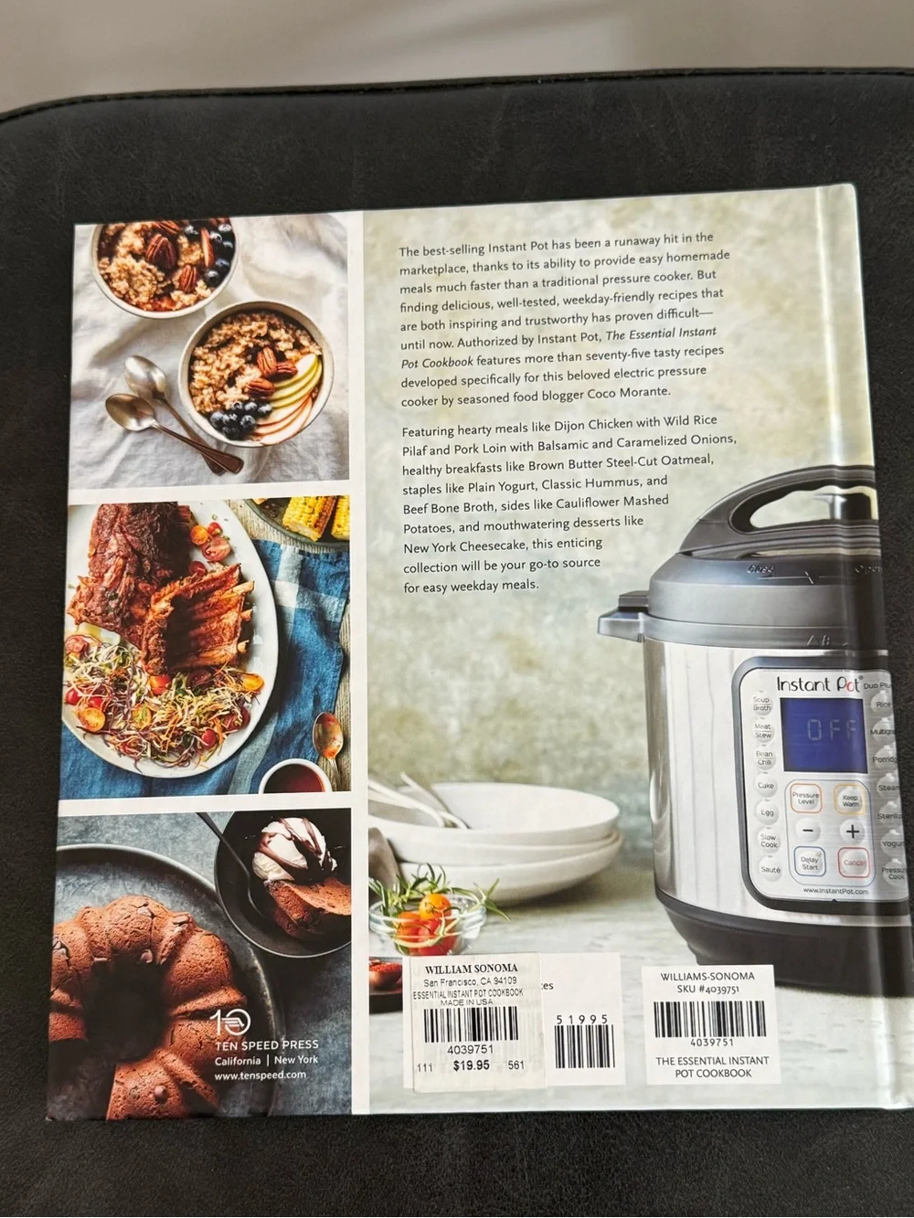 Williams Sonoma Instant Pot Cookbook - Light Blue Cover